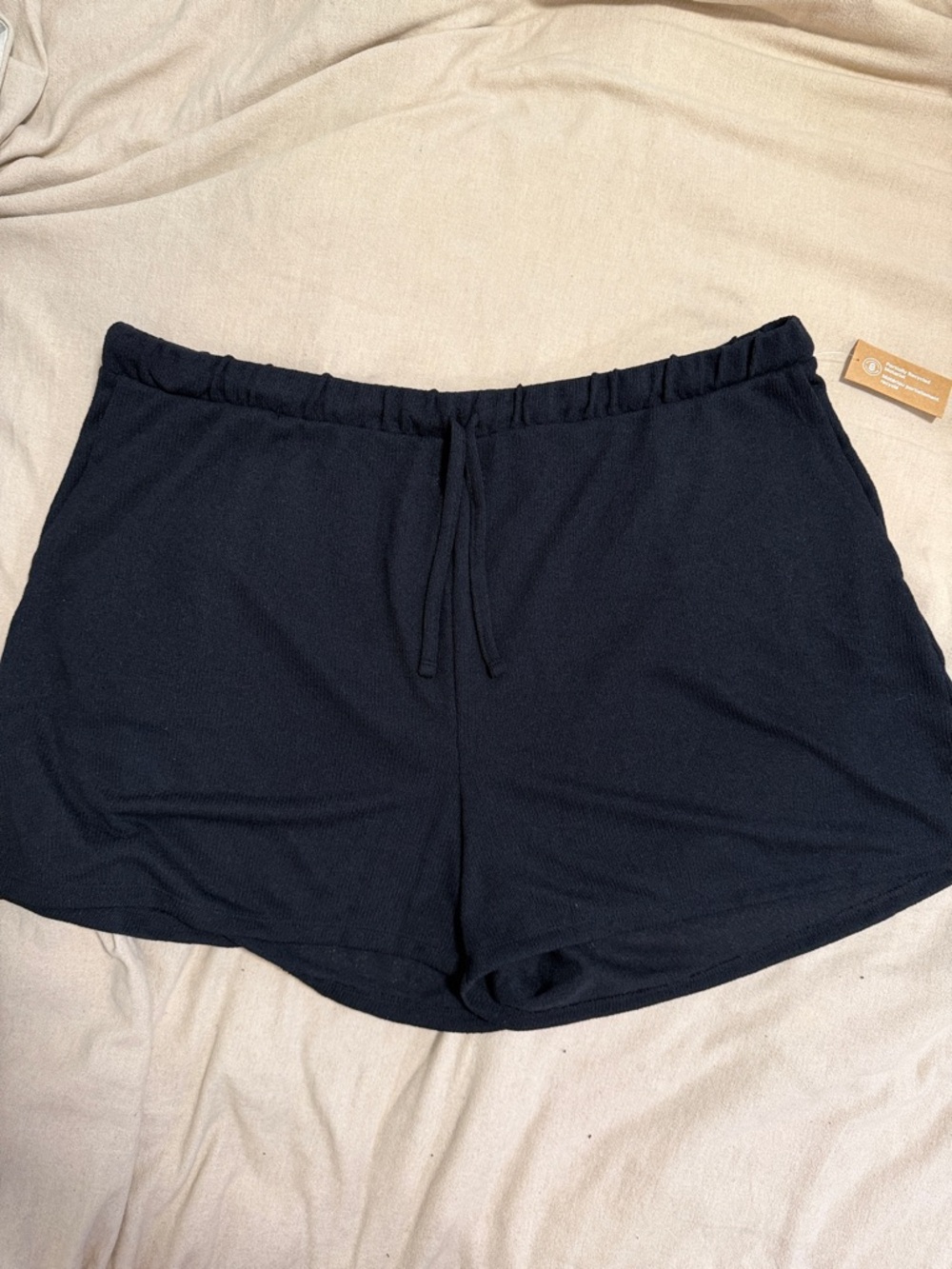 Joe Fresh Black Athletic Knit Shorts with Drawstring